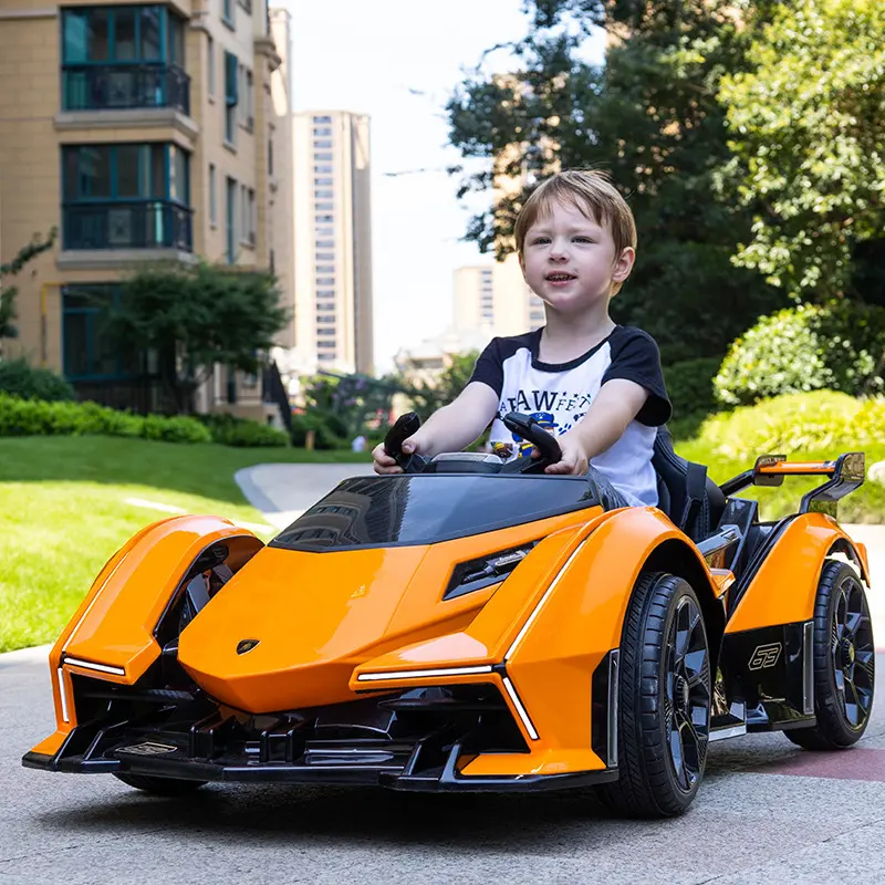 Luxusauto für Kinder Elektrofahrzeug V12 GT 4x4 24V Lamborghini Drift-Wagen PP-Material Radantrieb lizenziertes Kinderspielzeug