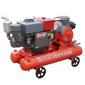 W1.8-5 portable mining diesel air compressor machine for jack hammer