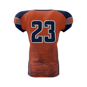Maillots de football américain à manches courtes imprimés par sublimation personnalisée, haute qualité, durables, séchage rapide, respirants, unisexes pour adultes - Product Image 2