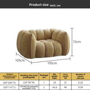 Ensemble de canapé sectionnel modulaire en forme de L avec remplissage en éponge haute densité | Canapé en tissu compressé sous vide pour salon moderne - Product Image 3
