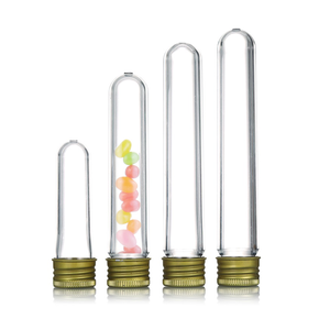 Plastic Test Tube Bottles With Aluminum Cap 30ml 40ml 50ml Plastic Container For Candy Cookie Nuts