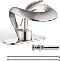 Robinet de lavabo moderne pour hôtel HD-102316, monotrou, à poser sur le comptoir, en laiton massif noir, avec poignée unique et douchette extractible flexible