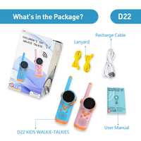 Venta caliente de fábrica llamada de larga distancia niños walkie talkie Radio bidireccional juguetes transceptor inalámbrico para niños niñas senderismo Camping