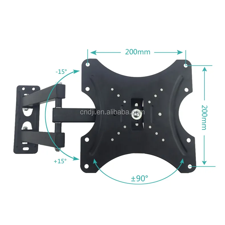 Best selling universal 13"-42" screen size lcd 180 degrees wall TV swivel mount bracket