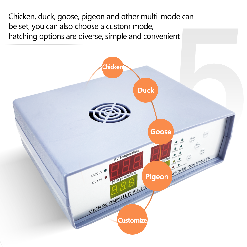 Regolatore Per Incubatrice XM18K-2 – Controllo Temperatura E Umidità Digitale, Modalità Pollo-Anatra-Oca, Rotazione Uova Automatica