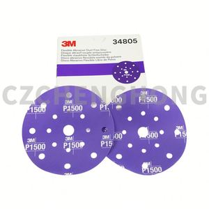 3เมตรแผ่นขัดสีม่วง34805 6นิ้ว150มม. กระดาษทรายขัด34804ลอกขัดรถทรายสำหรับพ่นสีสเปรย์การรักษา - Product Image 5