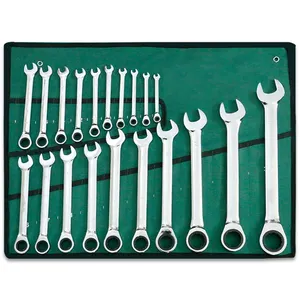 Sae Open End Spanner Wrench Set Tools Metric Thin Long Ratcheting Combination Wrenches Set