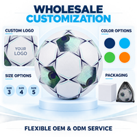 Ballon de football en PU personnalisé Aiju, taille 4 et 5, thermocollé, pour entraînement professionnel des clubs