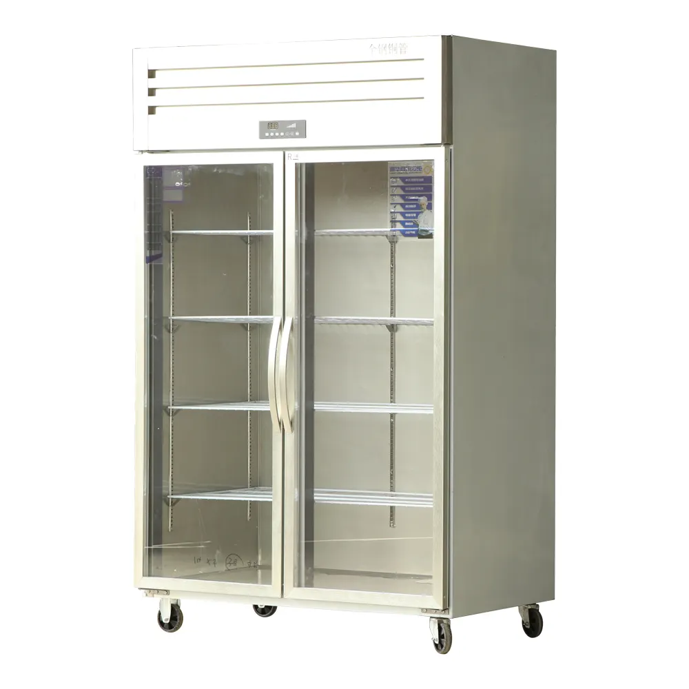 Оптовая продажа, коммерческий большой холодильник большой емкости без мороза, морозильная камера, холодильник с французской дверью и льдогенератором