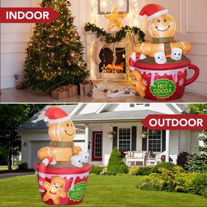 Décorations de Noël gonflables Funflatable pour l'extérieur, décorations de jardin mignonnes gonflables 20240629, décoration de Noël gonflable Funflatable - Product Image 2