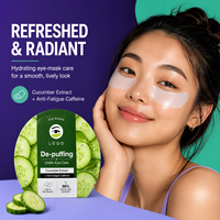 Masque Contour des Yeux en Collagène à la Niacinamide, au Panthénol, au Concombre et à la Caféine, Soutien de la Barrière Cutanée, Repulpant, Vitalité, Faible MOQ, Formule Personnalisée