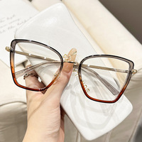 Nouvelles montures de lunettes anti-radiation unisexes élégantes, design papillon minimaliste, montures tendance en acétate TR, inspirées d'Instagram