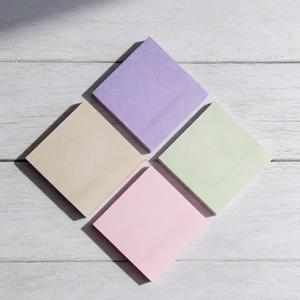 4-Piece Set Self-Adhesive Sticky Notes Various Soft Macaron Colors 50 Sheets/Color Multi-Color <b>Memo</b> <b>Pads</b> Customizable - Product Image 6