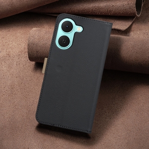 Funda de Piel Sintética con Tapa y Ranuras para Tarjetas para Tecno Spark Go <span class=keywords><strong>3</strong></span>, Funda Protectora con Soporte para Teléfono - Product Image 5