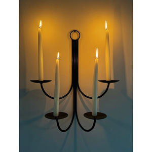 Best Selling Candle Holder with Trendy Design <b>Black</b> <b>Polished</b> Wall Mount Candle Holder For Sale By Exporters - Product Image 1