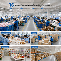 Vente en gros d'usine, assortiment de 4 styles de poupées en peluche super douces et moelleuses, visage humain, grands yeux, déguisées en animaux
