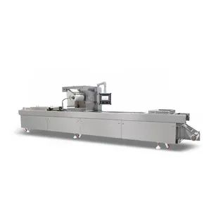 CE Automatic nitrogen plastic tray thermoforming packaging machine thermoform date palm sausage meat vacuum packing machine
