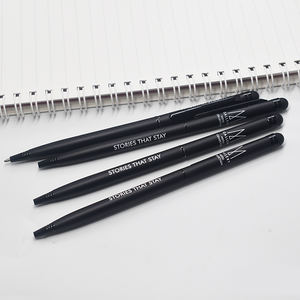 Stylo pour hôtel Stylo publicitaire noir mat Promotion avec logo personnalisé Stylo à bille fin fin et fin pour l'écriture de scénario - Product Image 6