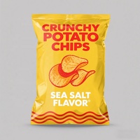 Sac d'emballage de bouffées en plastique imprimé personnalisé pochette à joint arrière alimentaire-maïs soufflé chips de pomme de terre bonbons noix sucre collation café thé feuille