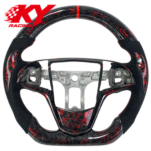 Accesorios interiores para automóviles, volante deportivo de fibra de carbono forjada y cuero para Cadillac ATS ATS-V CST CTS-V CT4 CT5 XT6 - Product Image 1