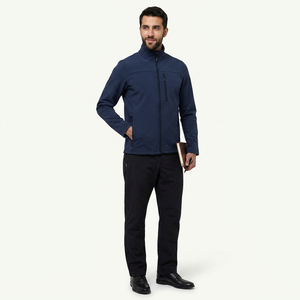 Men's Softshell <b>Jacket</b> Custom Fashion Windbreaker <b>Waterproof</b> Windproof <b>Warm</b> Coating Soft Canvas Stand Vintage Hooded <b>Jacket</b> - Product Image 1