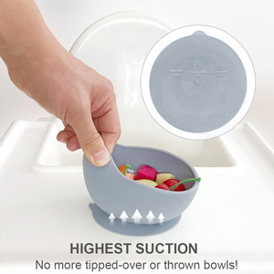Ensemble de bols d'alimentation pour nouveau-nés avec logo personnalisé et cuillères, ustensiles de table en silicone de qualité alimentaire, faciles à laver - Product Image 2