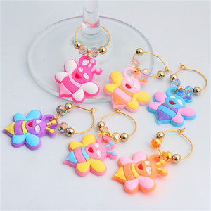 Anneau décoratif en PVC souple en forme de <span class=keywords><strong>petite</strong></span> abeille pour verre à vin, idéal pour les dîners, <span class=keywords><strong>la</strong></span> classification des étiquettes rouges, <span class=keywords><strong>la</strong></span> création de bijoux DIY, style punk, modèle JB02 - Product Image 6