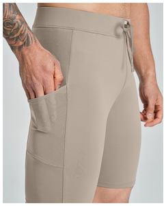 Shorts de compression pour hommes à taille mi-haute, anti-transpiration et séchage rapide, coupe ajustée et extensible, durables, doux pour la peau - Product Image 2