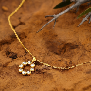 <b>Crystal</b> Necklace 316L Stainless Steel PVD Gold Plating Sustainable Resistant Pendant Jewelry - Product Image 3