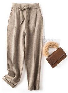 Bayan kaşmir yün kadın örgü cepli pantolon - Product Image 4