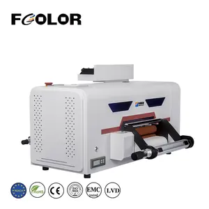 Novo 30cm Roll-to-Roll UV DTF Impressora de Etiquetas para XP600 Dua Cabeça de Alta Precisão Automática Digital Multicolor Tinta Fácil de Operar