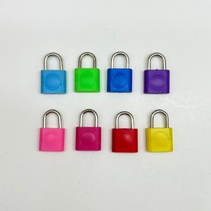 Mini Colorful Plastic Padlocks <b>Square</b> Shape Single Lever Locking For Bags <b>Keys</b> Toys Craft Boxes Home Use - Product Image 2