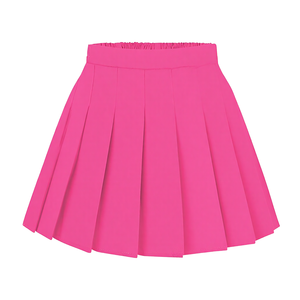 Jupe plissée taille haute pour filles, en jersey, style tennis, accessoires d'uniforme scolaire d'été avec doublure en polyester pour enfants - Product Image 1