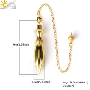 CSJA - Péndulo de Latón para Adivinación, Sanación, Reiki y Espiritualidad, Estilo Egipcio Karnak, Venta al por Mayor, G869 - Product Image 5