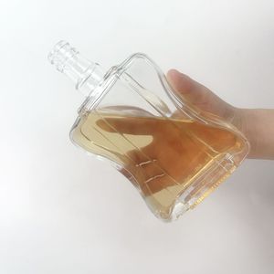 Custom Luxury Guitar Shape Gin Bottle Flat OEM ODM Vodka Bottle <strong>Spirits</strong> 500ml 700ml 750ml Empty Glass Bottle for Brandy Vodka - Product Image 3