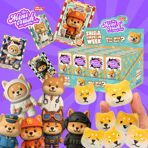 Boîte surprise de guimauves Shiba Surprise Week, directement de l'usine, personnalisation OEM/ODM, 7 saveurs, sans gras, collation anti-stress avec figurine - Product Image 3