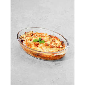 Piatto in vetro resistente al calore da 700ml per forno ovale per teglie e teglie - Product Image 1