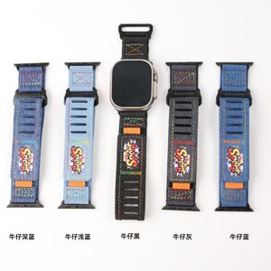 Correa de reloj Denim Graffiti compatible con <span class=keywords><strong>Apple</strong></span> <span class=keywords><strong>Watch</strong></span>, correa deportiva transpirable - Product Image 4