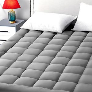 Cubrecolchón de Algodón Extra Grueso - Protector de Colchón Acolchado Transpirable <span class=keywords><strong>con</strong></span> Correas Elásticas, Suave y Lavable, Protector de Colchón para Hotel - Product Image 6