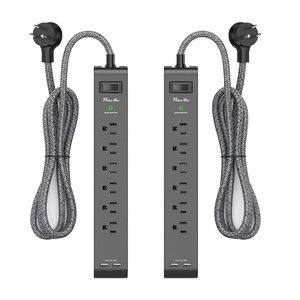 Protector <span class=keywords><strong>de</strong></span> Sobretensión Mifaso <span class=keywords><strong>de</strong></span> 6 Tomas, Cable <span class=keywords><strong>de</strong></span> Extensión <span class=keywords><strong>de</strong></span> 125V con 2 Puertos USB para Computadora y Electrodomésticos, Salida <span class=keywords><strong>de</strong></span> 3.1A - Product Image 2
