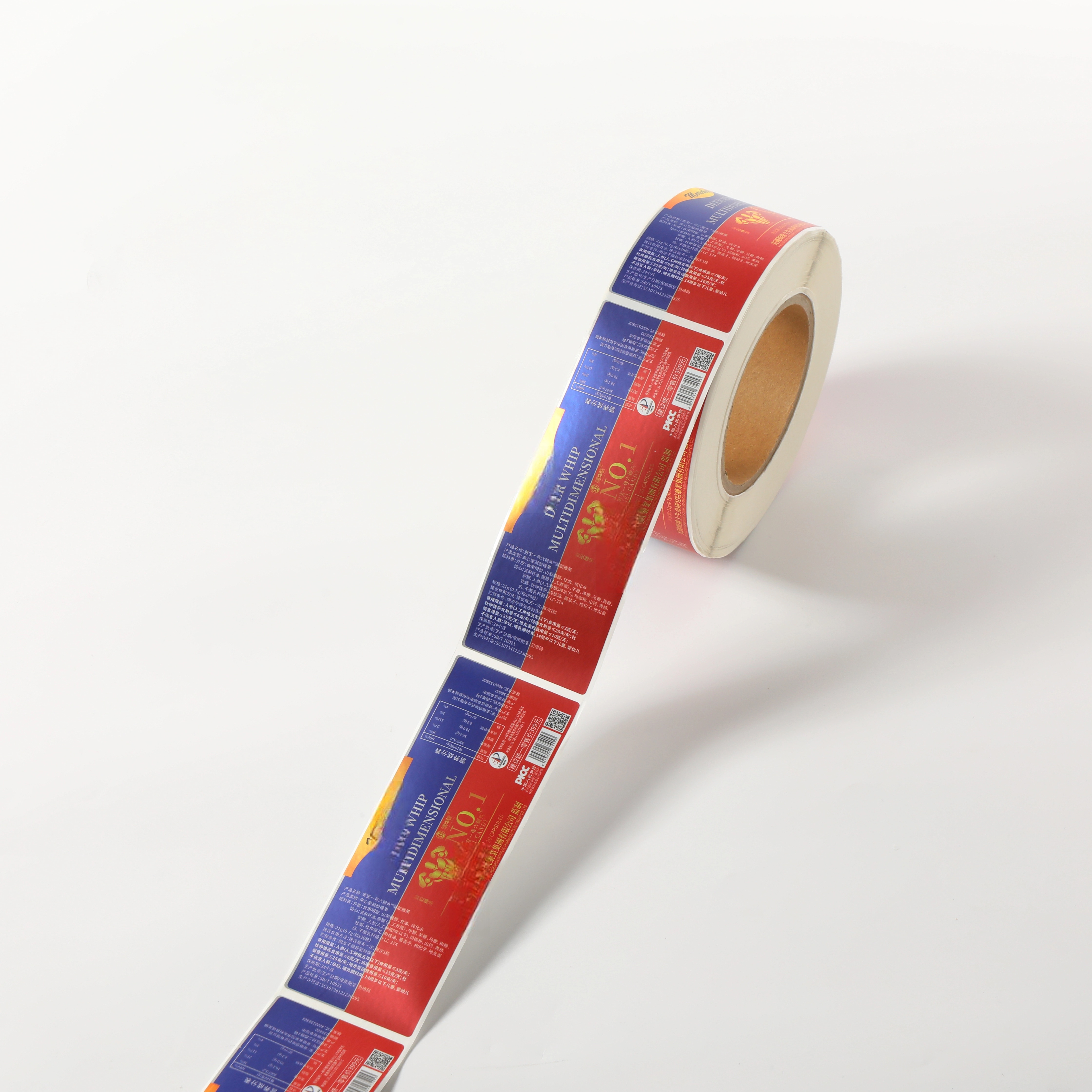 Factory Direct High PVC Vinyl Permanent Rolled Labels Gold Foil Frame Sticker for Candle Cosmetic Craft Wig Lotion Packaging