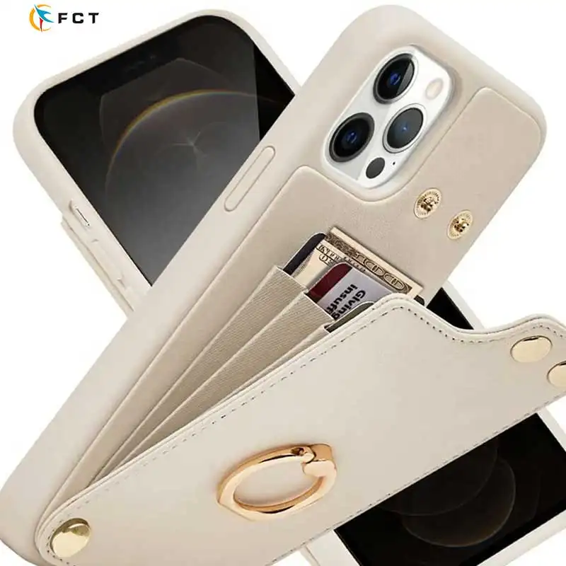 Fabricantes multifuncionais moda flip capa de couro genuíno, fábrica, caixa de telefone personalizada para iphone 14 13 pro max