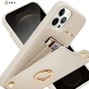 Multifunction Manufacturers Fashion Flip Genuine Leather Cover Factory Custom Phone Case For Iphone 14 13 Pro Max