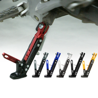 Support de Repose-pieds Réglable Modifié Universel CNC pour Moto, Scooter, Béquille Latérale en Aluminium avec Ressort