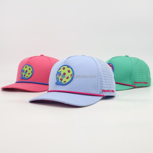 Gorra de Golf con Patrón Tropical y Aplique de Goma PVC con Logotipo, Malla Transpirable, Gorra de Béisbol de 5 Paneles para Mujer, Uso Casual de Verano - Product Image 3
