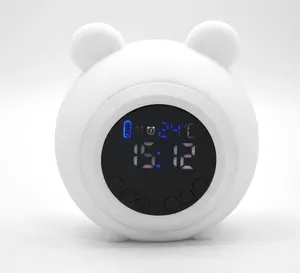 Children Alarm Clock Boy And Girl Favorite Cute Animal Clock Sleep Trainer Kids With Light Soft silicone sheep shaped