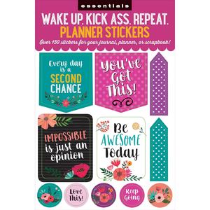 Hojas de Pegatinas Personalizadas para Diario y Agenda, Pegatinas Diarias con la Frase 'Wake up <span class=keywords><strong>Kick</strong></span> <span class=keywords><strong>Ass</strong></span> Repeat', Pegatinas Motivacionales para Agenda - Product Image 3