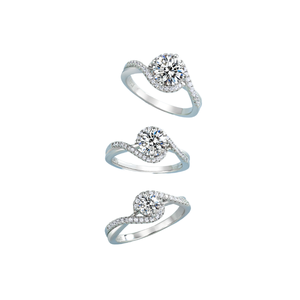 Moissanite Engagement <b>Ring</b> D Color VVS1 Clarity Lab Created Brilliant <b>925</b> Sterling <b>Silver</b> <b>Ring</b> - Product Image 1