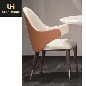 Fabrika doğrudan satış mikrofiber deri katı ahşap bacak Minimalist İskandinav ev için Modern yemek sandalyesi - Product Image 5