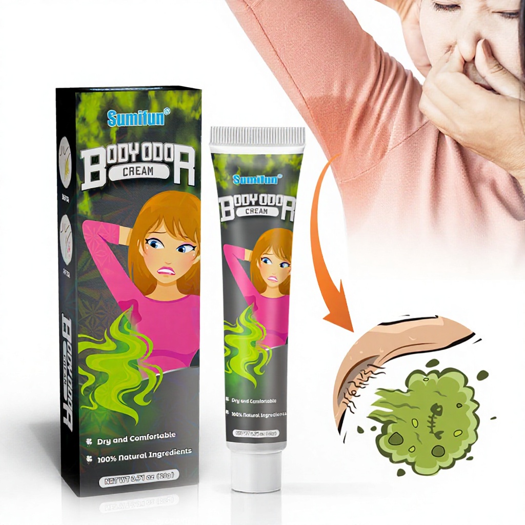 Sumifun Cross-border Foreign Trade for Plaster Body Odor Ointment Care Deodorant Health Cream Fresh Fragrance 100% Natural